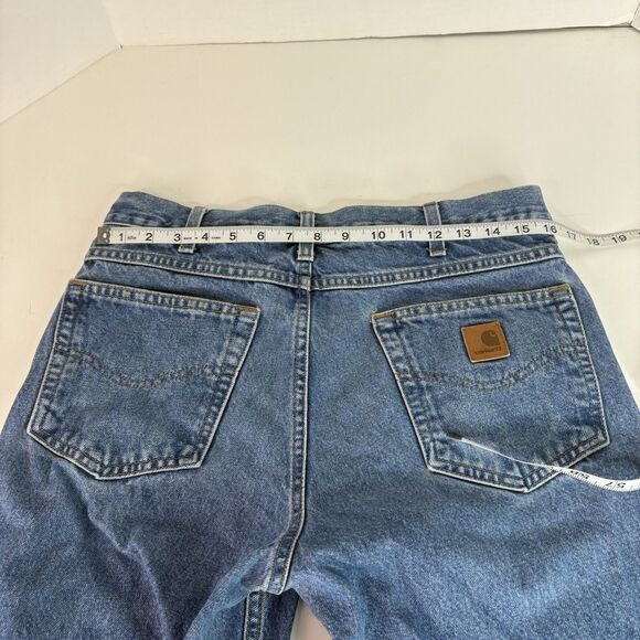 Carhartt Men’s Jeans 32 X 34 Blue, Original Fit, Logo, Workwear￼ - Picture 5 of 9